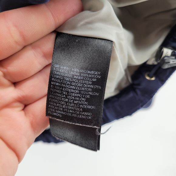 The North face TNF 550 down filled quilted bomber jacket XS blue - Picture 5 of 6